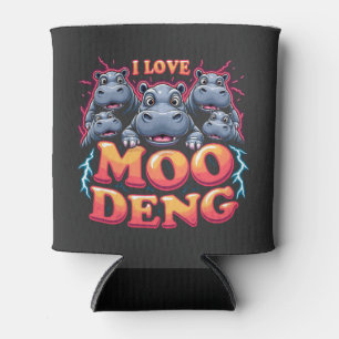 I Love Moo Deng Baby Hippo Lovers  Can Cooler