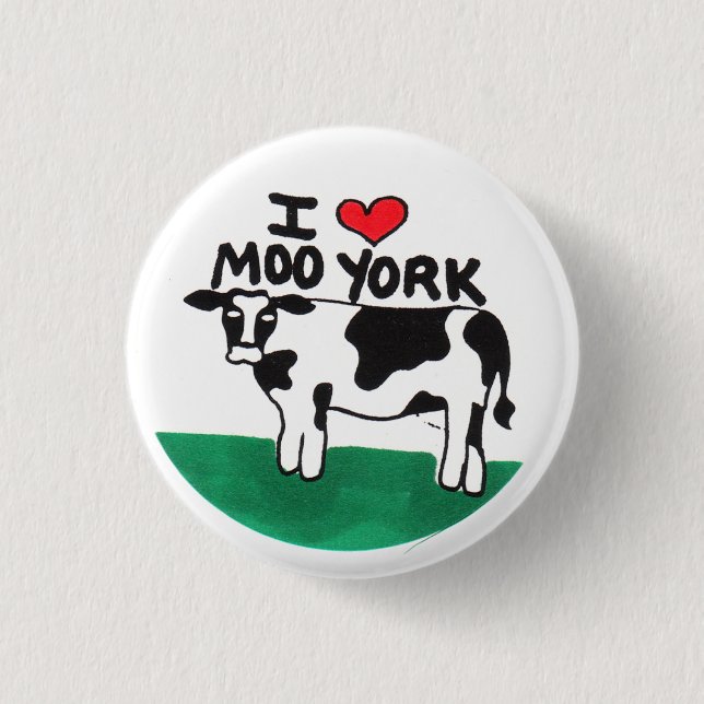 I Love Moo York Pinback Button (Front)