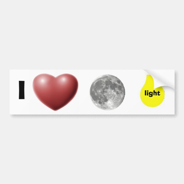 i love moonlight bumper sticker (Front)