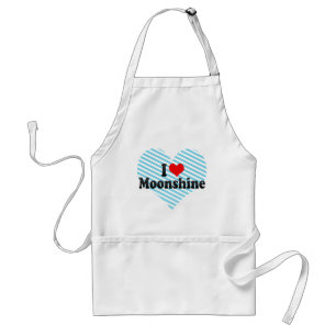 I Love Moonshine Adult Apron