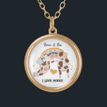 I Love Mooo Cute Cow Customized Gift Him Her       Gold Plated Necklace<br><div class="desc">Featuring cute couple cowwith words "I Love Mooo" that can be personalized with the couple's names. Perfect for Valentine's day,  anniversary,  wedding or any other occasions. Check out other Matching items available in my store! Thank you for the support ❤</div>