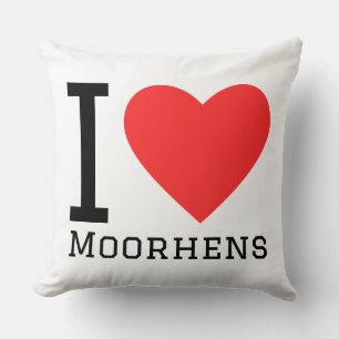 I love moorhens throw pillow