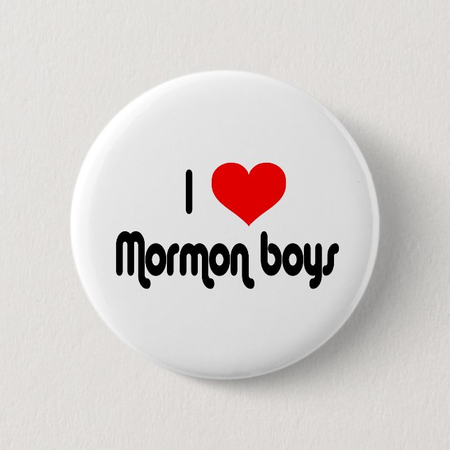 I Love Mormon Boys Button (Front)
