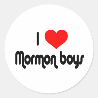 I Love Mormon Boys Classic Round Sticker