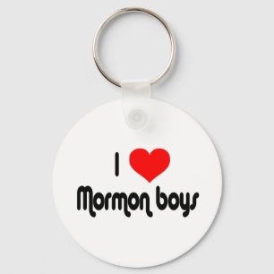 I Love Mormon Boys Keychain