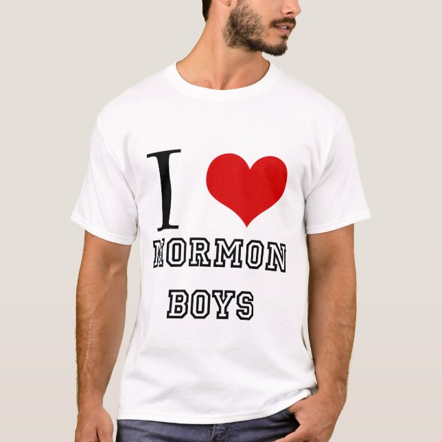 I Love Mormon Boys T-Shirt (Front)