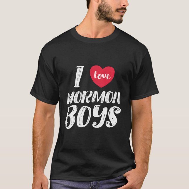 I Love Mormon He Lds T-Shirt (Front)