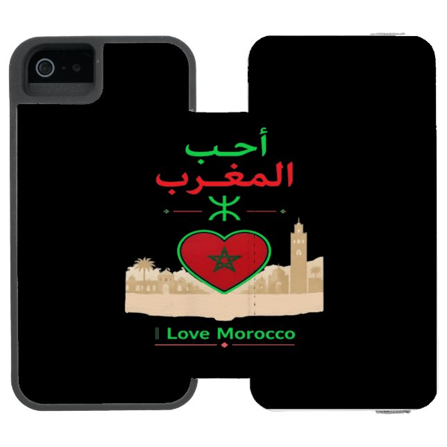  I Love Morocco Incipio iPhone Wallet Case (Folio Open)