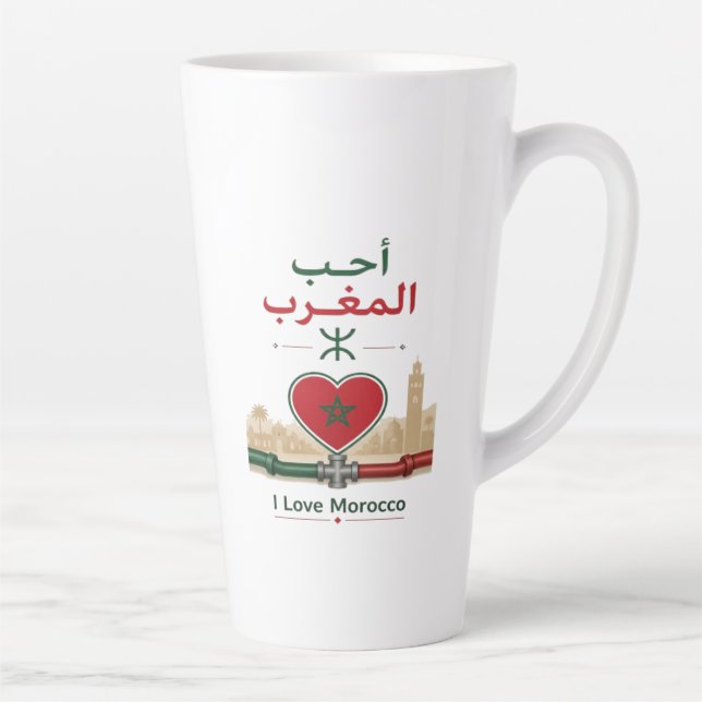 I Love Morocco Latte Mug (Right)