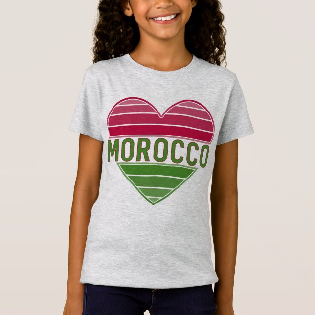 I Love Morocco, Moroccan Heart T-Shirt (Front)