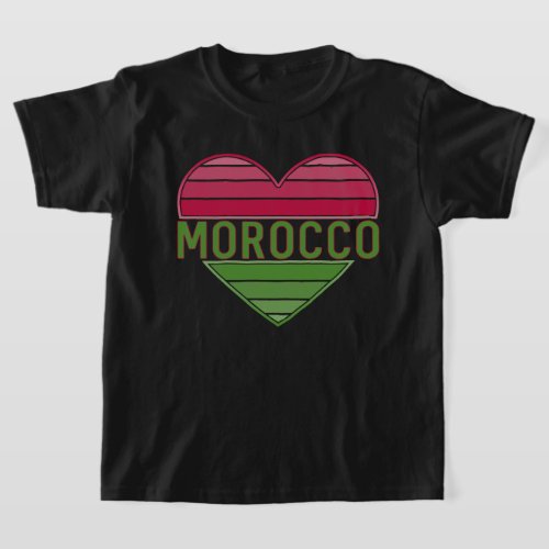 I Love Morocco Moroccan Heart T_Shirt