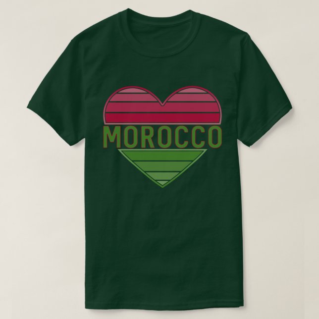 I Love Morocco, Moroccan Heart T-Shirt (Design Front)