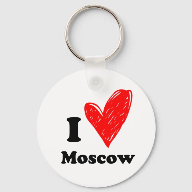 I love Moscow Keychain (Front)
