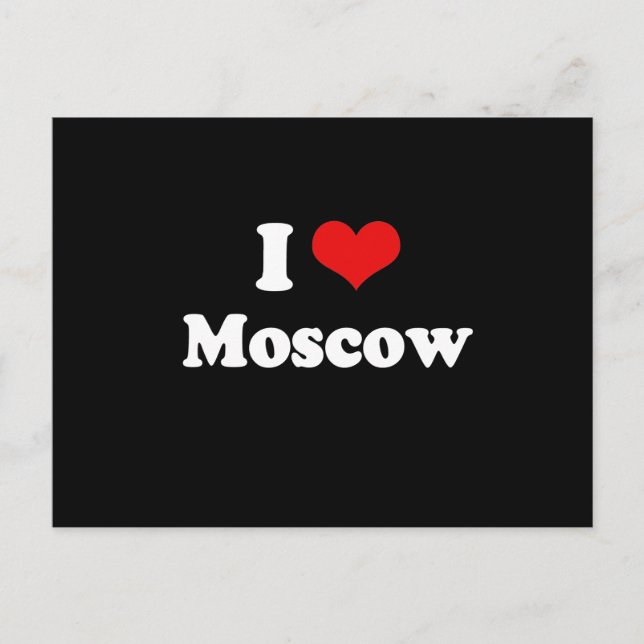 I LOVE MOSCOW POSTCARD (Front)