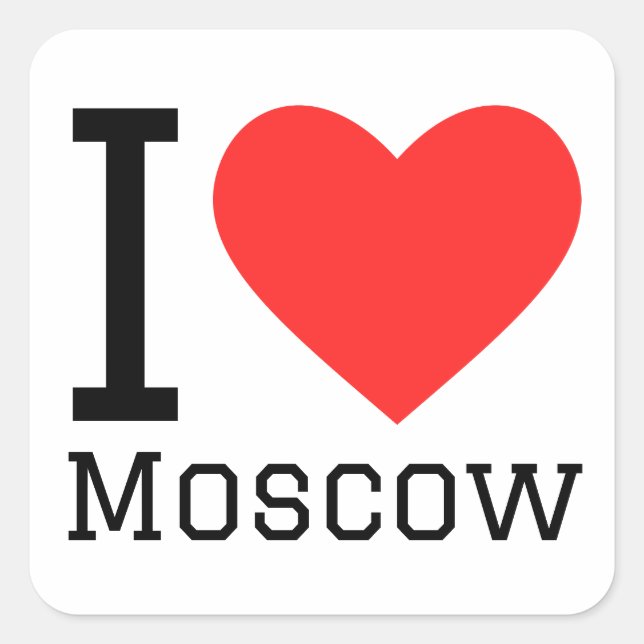I love moscow square sticker (Front)