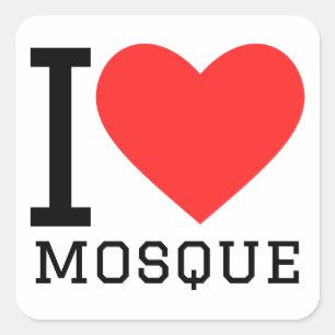 I love mosque square sticker