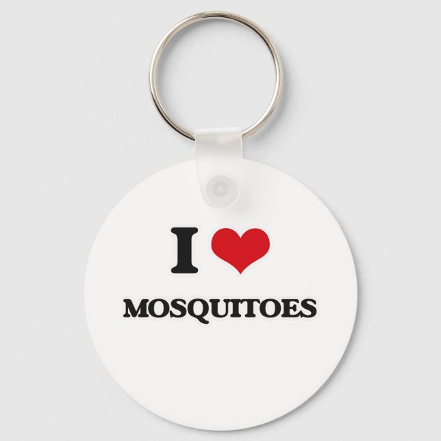 I Love Mosquitoes Keychain (Front)