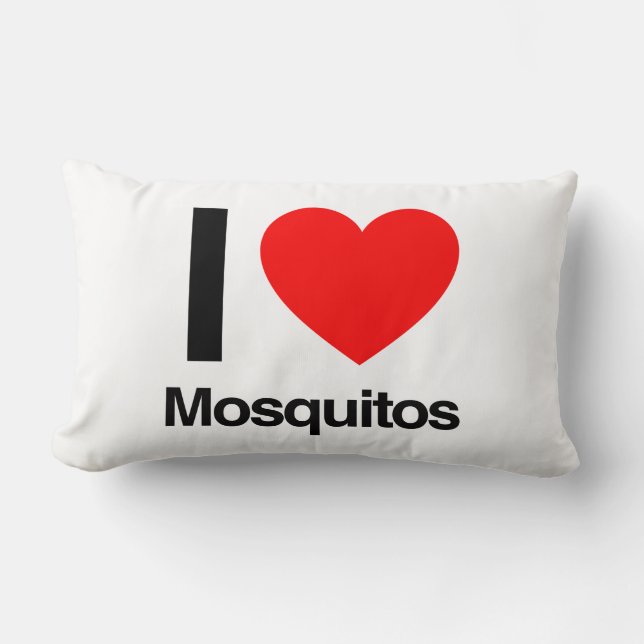 i love mosquitos lumbar pillow (Front)