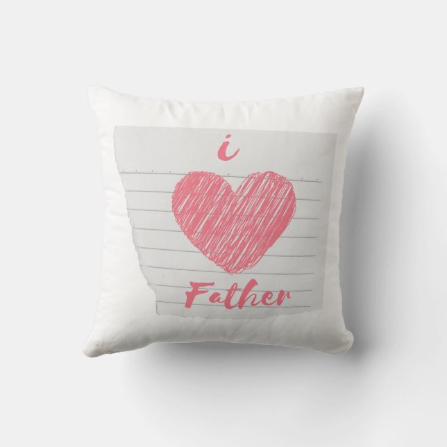 i love mother/father throw pillow (Back)
