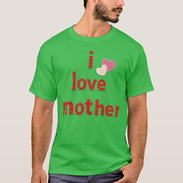 I Love Mother yellow friends T-Shirt (Front)