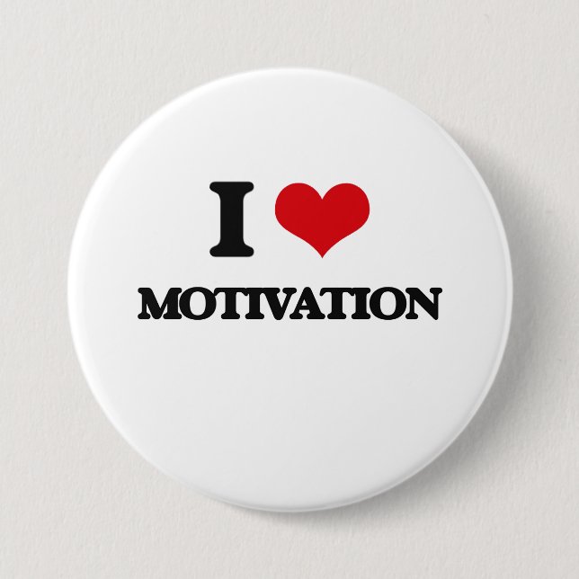 I Love Motivation Pinback Button (Front)