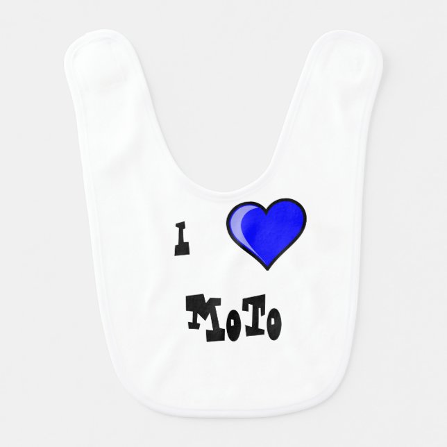 I love Moto Baby Bib (Front)