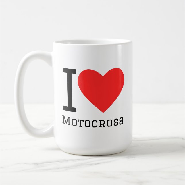 I love motocross coffee mug (Left)