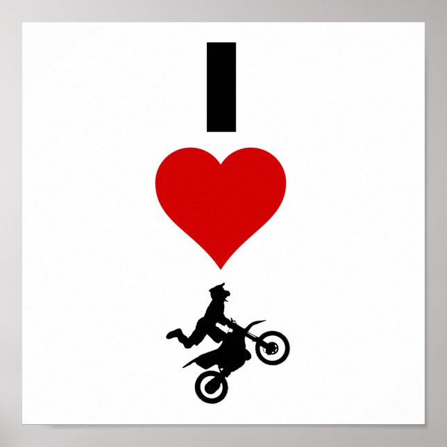 I Love Motocross (Vertical) Poster (Front)