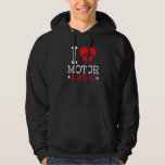 I Love Motorboating Boater Distressed Power Speed  Hoodie