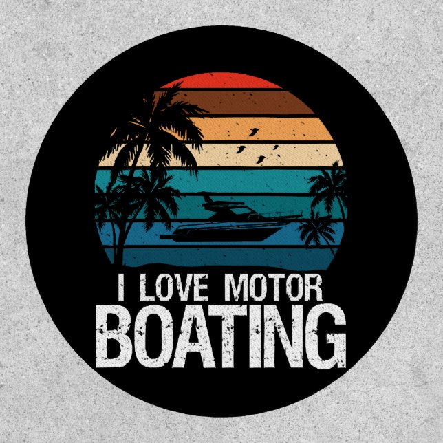 I Love Motorboating  Patch (Front)