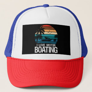 I Love Motorboating Trucker Hat