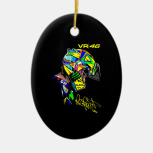 I Love Motorcycle Art Gift For Bikers Ceramic Ornament