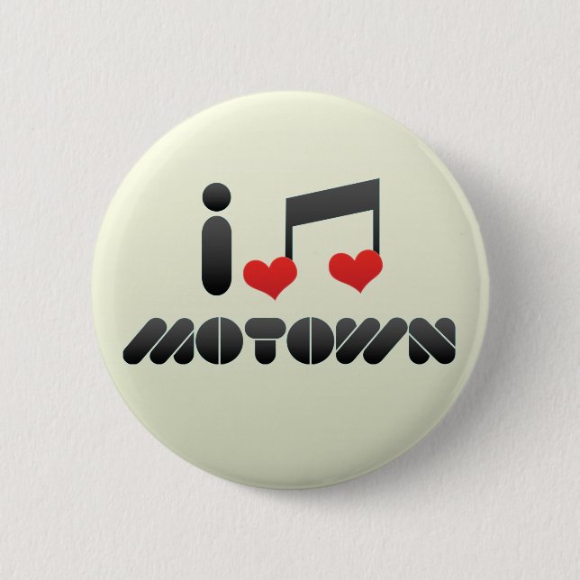 I Love Motown Button (Front)
