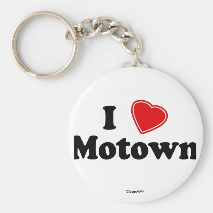 I Love Motown Keychain