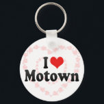 I Love Motown Keychain<br><div class="desc">I Love Motown
 Great I Love Motown product with a big heart. This and many more Motown gifts,  with also other Motown products for Motown fans and  oldies lovers available at our store.</div>