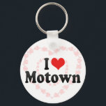 I Love Motown Keychain<br><div class="desc">I Love Motown
 Great I Love Motown product with a big heart. This and many more Motown gifts,  with also other Motown products for Motown fans and  oldies lovers available at our store.</div>