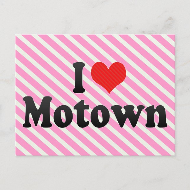 I Love Motown Postcard (Front)