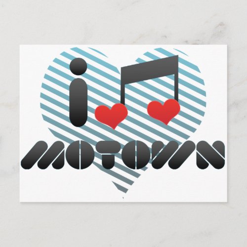 I Love Motown Postcard