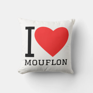I love mouflon throw pillow