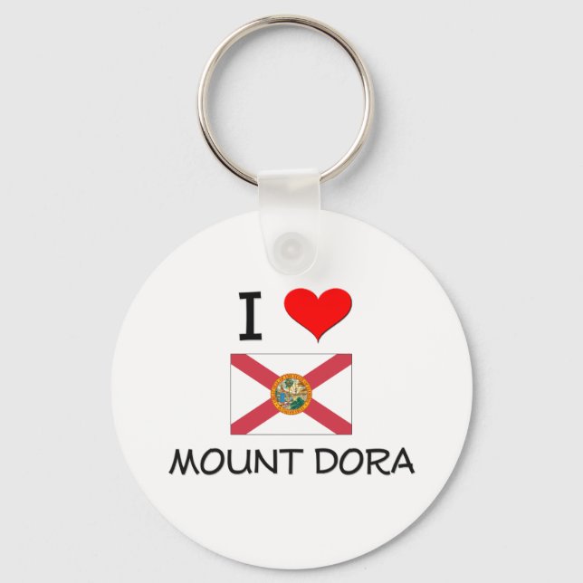 I Love MOUNT DORA Florida Keychain (Front)