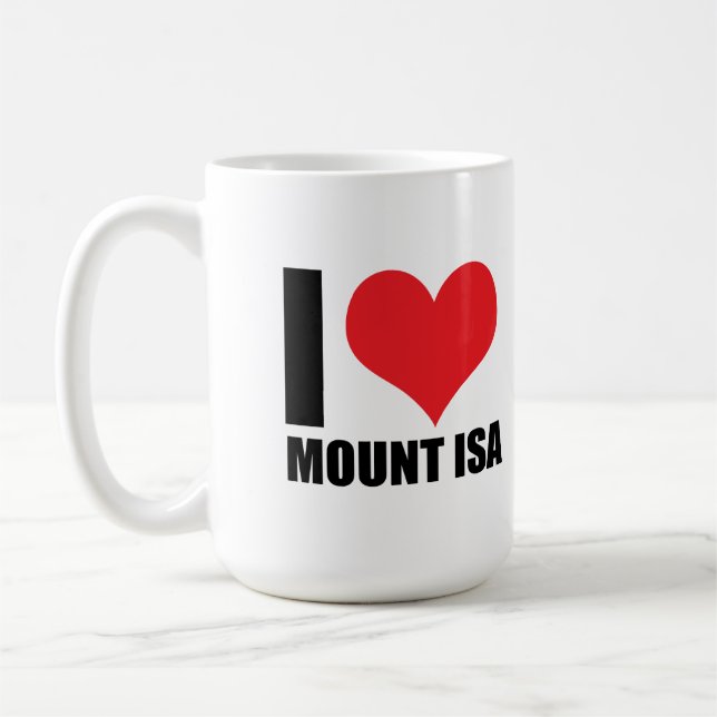 I love Mount Isa Coffee Mug (Left)