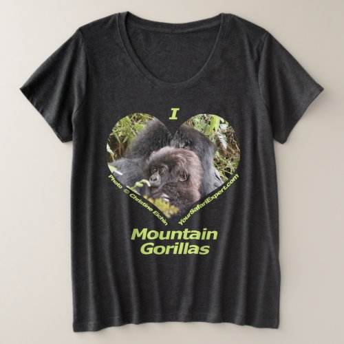 I Love Mountain Gorillas T_Shirt 5 front  back