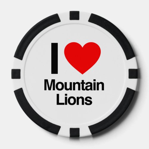 i love mountain lions poker chips