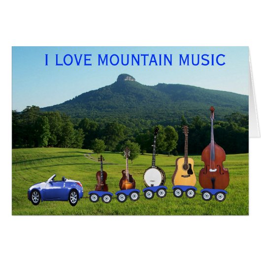 I LOVE MOUNTAIN MUSIC-CARD CARDS (Front Horizontal)
