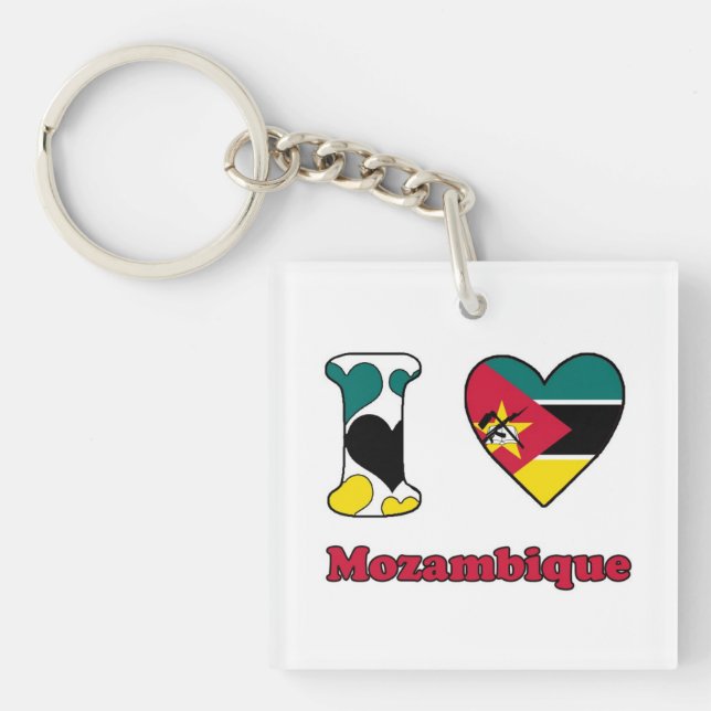 I love Mozambique Keychain (Front)