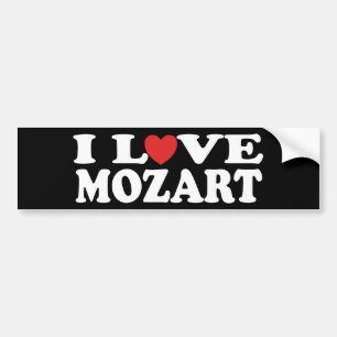 I Love Mozart Bumper Sticker