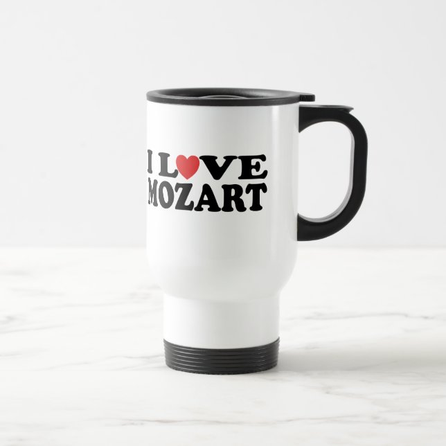 I Love Mozart Travel Mug (Right)