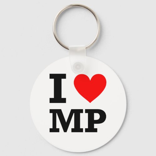 I Love MP Design Keychain