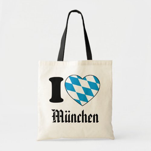 I Love Mnchen Bavaria Germany Tote Bag
