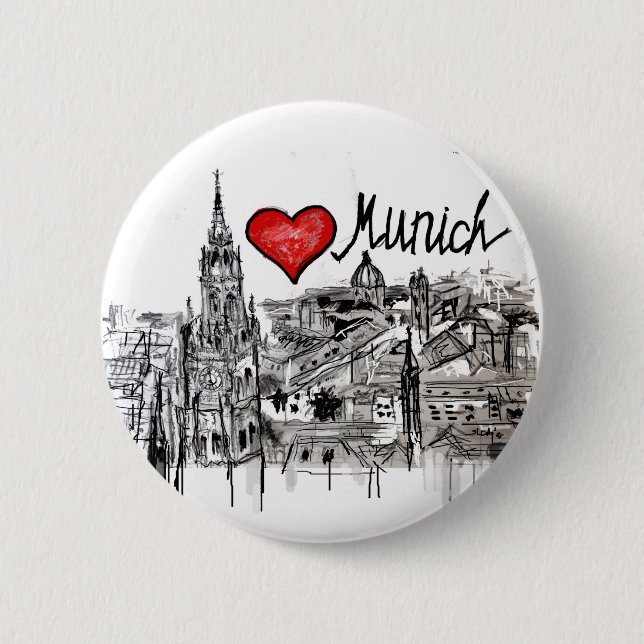 I love Munich Button (Front)